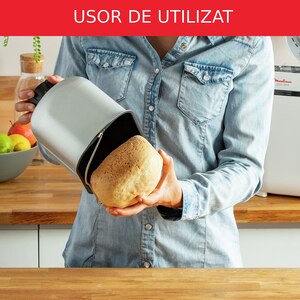 Masina de copt paine TEFAL Pain Dore PF210138, 1kg, 12 programe, 720W, alb-negru Masina de copt paine TEFAL Pain Dore PF210138, 1kg, 12 programe, 720W, alb-negru