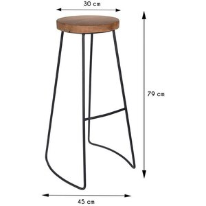 Scaun bar J11301220, 40 x 40 x 79 cm, maro inchis Scaun bar J11301220, 40 x 40 x 79 cm, maro inchis