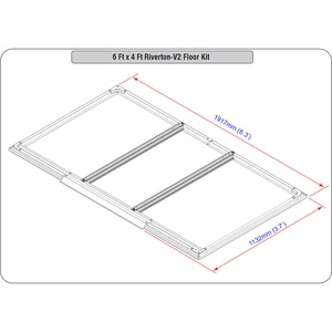 Cadru podea DURAMAX Eco 6X4, otel, 187.2 x 113.2 x 2 cm Cadru podea DURAMAX Eco 6X4, otel, 187.2 x 113.2 x 2 cm