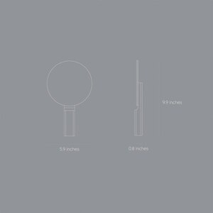 Oglinda cosmetica SPIN Paddle Vanity, 15 x 25 cm, Lemn, alb Oglinda cosmetica SPIN Paddle Vanity, 15 x 25 cm, Lemn, alb
