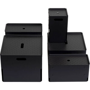 Cutie depozitare Euro Large, 30 x 30 x 14.8 cm, negru Cutie depozitare Euro Large, 30 x 30 x 14.8 cm, negru