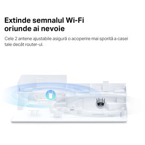 Wireless Range Extender MERCUSYS ME60X AX1500, Dual-Band 300 + 1201 Mbps, alb Wireless Range Extender MERCUSYS ME60X AX1500, Dual-Band 300 + 1201 Mbps, alb