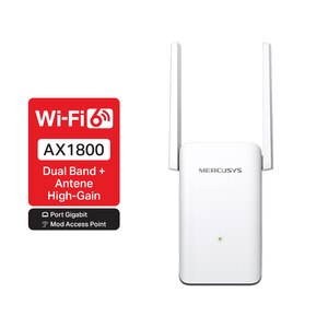 Wireless Range Extender MERCUSYS ME70X AX1800, Wi-Fi 6, Dual-Band 574+1201 Mbps, alb Wireless Range Extender MERCUSYS ME70X AX1800, Wi-Fi 6, Dual-Band 574+1201 Mbps, alb