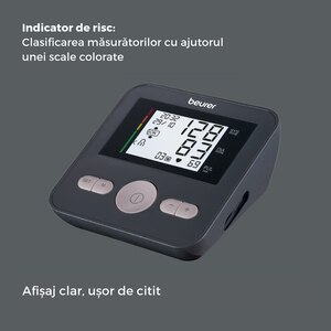 Tensiometru digital de brat BEURER BM2R, argintiu inchis Tensiometru digital de brat BEURER BM2R, argintiu inchis