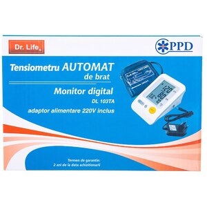 Tensiometru digital de brat DR. LIFE DL103TA, 120 memorii, alb Tensiometru digital de brat DR. LIFE DL103TA, 120 memorii, alb
