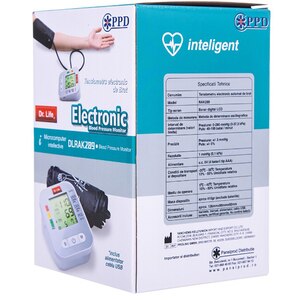Tensiometru digital de brat DR. LIFE DLRAK289, 2 utilizatori x 99 memorii, alb Tensiometru digital de brat DR. LIFE DLRAK289, 2 utilizatori x 99 memorii, alb