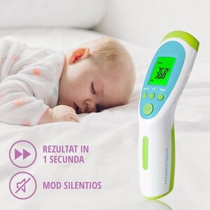 Termometru cu infrarosu EASYCARE EASY00112, albastru-verde Termometru cu infrarosu EASYCARE EASY00112, albastru-verde
