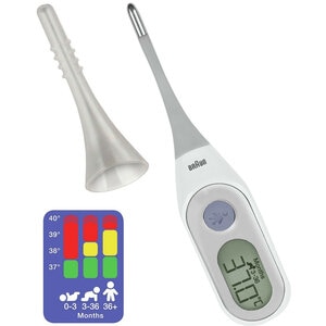 Termometru digital BRAUN Age Precision TOW009057, alb-gri Termometru digital BRAUN Age Precision TOW009057, alb-gri
