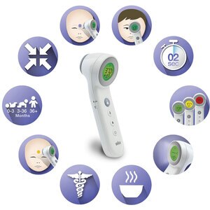 Termometru non contact BRAUN BNT400, alb Termometru non contact BRAUN BNT400, alb