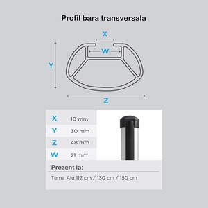 Bare transversale MENABO Tema, Fiat Punto II Classic, 2007-2010, 112 cm Bare transversale MENABO Tema, Fiat Punto II Classic, 2007-2010, 112 cm
