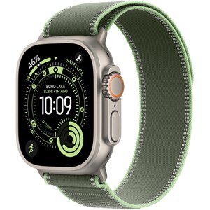 Bratara pentru APPLE Watch 49mm Green/Neon Trail Loop - S/M - Natural Titanium Finish, MFT44ZM/A Bratara pentru APPLE Watch 49mm Green/Neon Trail Loop - S/M - Natural Titanium Finish, MFT44ZM/A