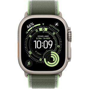 Bratara pentru APPLE Watch 49mm Green/Neon Trail Loop - S/M - Natural Titanium Finish, MFT44ZM/A Bratara pentru APPLE Watch 49mm Green/Neon Trail Loop - S/M - Natural Titanium Finish, MFT44ZM/A