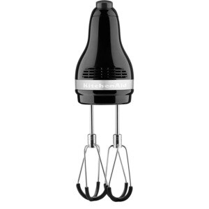 Mixer de mana KITCHENAID 5KHM6118EOB, 60W, 6 trepte viteza, negru lucios-argintiu Mixer de mana KITCHENAID 5KHM6118EOB, 60W, 6 trepte viteza, negru lucios-argintiu