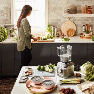 Blender KITCHENAID Artisan K400 5KSB4026EMS, 1.4l, 1200W, 5 trepte de viteza, argintiu-negru Blender KITCHENAID Artisan K400 5KSB4026EMS, 1.4l, 1200W, 5 trepte de viteza, argintiu-negru