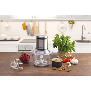 Mini tocator GORENJE S450XE, 1.2l, 450W, 1 treapta viteza, argintiu-negru Mini tocator GORENJE S450XE, 1.2l, 450W, 1 treapta viteza, argintiu-negru