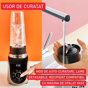 Blender TEFAL Blend Up BL190AF0, 0.85l, 1000W, 1 treapta viteza, negru Blender TEFAL Blend Up BL190AF0, 0.85l, 1000W, 1 treapta viteza, negru