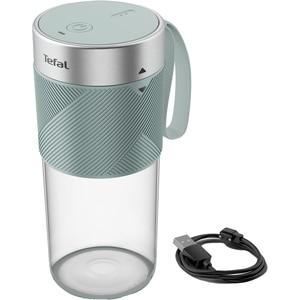 Mini blender TEFAL Lightmix BL1C0430, 0.3l, 1 treapta viteza, verde deschis-argintiu Mini blender TEFAL Lightmix BL1C0430, 0.3l, 1 treapta viteza, verde deschis-argintiu
