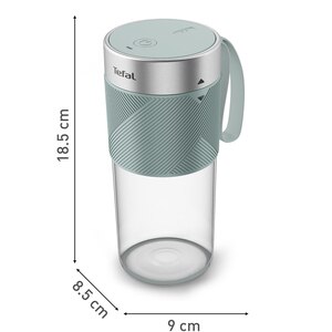 Mini blender TEFAL Lightmix BL1C0430, 0.3l, 1 treapta viteza, verde deschis-argintiu Mini blender TEFAL Lightmix BL1C0430, 0.3l, 1 treapta viteza, verde deschis-argintiu