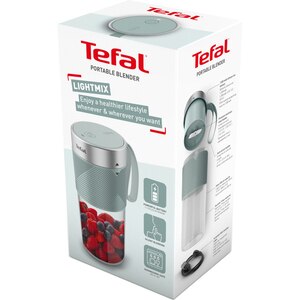 Mini blender TEFAL Lightmix BL1C0430, 0.3l, 1 treapta viteza, verde deschis-argintiu Mini blender TEFAL Lightmix BL1C0430, 0.3l, 1 treapta viteza, verde deschis-argintiu