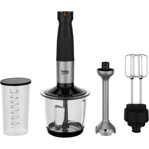 Mixer vertical BEKO HBA81762BX, 1l, 750W, 12 trepte viteza, argintiu-negru Mixer vertical BEKO HBA81762BX, 1l, 750W, 12 trepte viteza, argintiu-negru