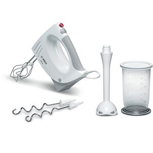 Mixer de mana BOSCH MFQ3540, 450W, 5 trepte viteza, alb-gri Mixer de mana BOSCH MFQ3540, 450W, 5 trepte viteza, alb-gri