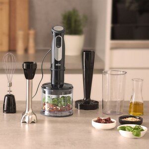 Mixer vertical BRAUN MultiQuick 5 Pro MQ55307M, 0.6l, 1000W, 25 trepte viteza, negru-argintiu Mixer vertical BRAUN MultiQuick 5 Pro MQ55307M, 0.6l, 1000W, 25 trepte viteza, negru-argintiu