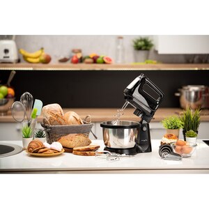 Mixer cu bol MYRIA MY4024BK, 3.4l, 300W, 5 trepte viteza, argintiu-negru Mixer cu bol MYRIA MY4024BK, 3.4l, 300W, 5 trepte viteza, argintiu-negru