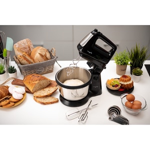 Mixer cu bol MYRIA MY4024BK, 3.4l, 300W, 5 trepte viteza, argintiu-negru Mixer cu bol MYRIA MY4024BK, 3.4l, 300W, 5 trepte viteza, argintiu-negru