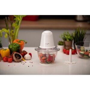 Mini tocator MYRIA MY4069, 1l, 500W, 2 trepte viteza, alb Mini tocator MYRIA MY4069, 1l, 500W, 2 trepte viteza, alb