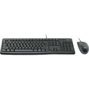 Kit tastatura si mouse cu fir LOGITECH MK120, USB, Layout US INT, negru Kit tastatura si mouse cu fir LOGITECH MK120, USB, Layout US INT, negru