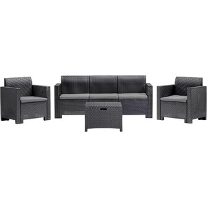 Set mobilier gradina BICA Nebraska 3, 4 piese, antracit Set mobilier gradina BICA Nebraska 3, 4 piese, antracit