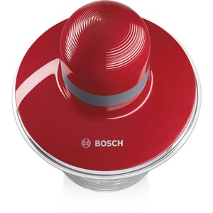 Mini tocator BOSCH MMR08R2, 0.8l, 400W, 1 treapta viteza, rosu-gri Mini tocator BOSCH MMR08R2, 0.8l, 400W, 1 treapta viteza, rosu-gri
