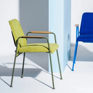 Scaun birou vizitator Line, textil, albastru Scaun birou vizitator Line, textil, albastru