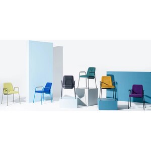 Scaun birou vizitator Line, textil, albastru Scaun birou vizitator Line, textil, albastru