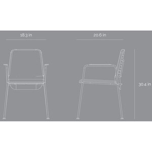 Scaun birou vizitator Line, textil, albastru Scaun birou vizitator Line, textil, albastru