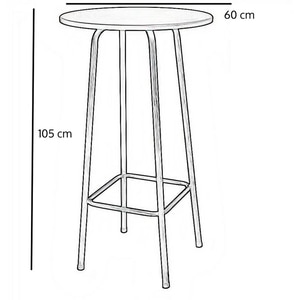 Masa bar Hailey, maro, 60 x 60 x105 cm Masa bar Hailey, maro, 60 x 60 x105 cm