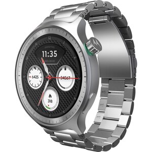 Smartwatch MOTOROLA Moto Watch, 47mm, GPS, Android, Silver Metallic + Herbal Garden Silicone Smartwatch MOTOROLA Moto Watch, 47mm, GPS, Android, Silver Metallic + Herbal Garden Silicone