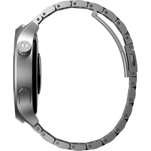 Smartwatch MOTOROLA Moto Watch, 47mm, GPS, Android, Silver Metallic + Herbal Garden Silicone Smartwatch MOTOROLA Moto Watch, 47mm, GPS, Android, Silver Metallic + Herbal Garden Silicone