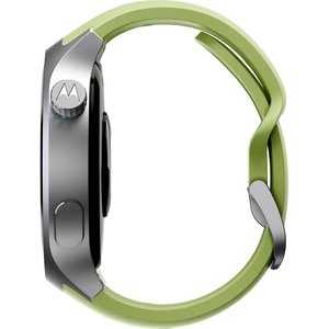 Smartwatch MOTOROLA Moto Watch, 47mm, GPS, Android, Silver Metallic + Herbal Garden Silicone Smartwatch MOTOROLA Moto Watch, 47mm, GPS, Android, Silver Metallic + Herbal Garden Silicone