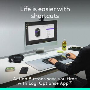 Mouse Wireless LOGITECH Pop Emoji, Dual Mode, Bluetooth, graphite Mouse Wireless LOGITECH Pop Emoji, Dual Mode, Bluetooth, graphite