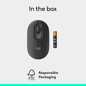 Mouse Wireless LOGITECH Pop Emoji, Dual Mode, Bluetooth, graphite Mouse Wireless LOGITECH Pop Emoji, Dual Mode, Bluetooth, graphite