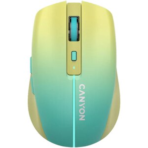 Mouse Wireless CANYON MW-44, Dual Mode, 1600 dpi, Bluetooth, galben Mouse Wireless CANYON MW-44, Dual Mode, 1600 dpi, Bluetooth, galben