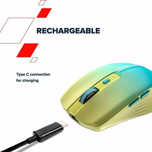 Mouse Wireless CANYON MW-44, Dual Mode, 1600 dpi, Bluetooth, galben Mouse Wireless CANYON MW-44, Dual Mode, 1600 dpi, Bluetooth, galben