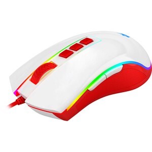 Mouse Gaming REDRAGON Cobra M711C, USB, 12400 dpi, alb-rosu Mouse Gaming REDRAGON Cobra M711C, USB, 12400 dpi, alb-rosu