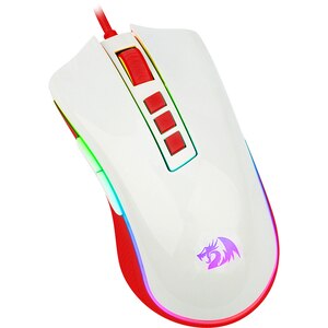 Mouse Gaming REDRAGON Cobra M711C, USB, 12400 dpi, alb-rosu Mouse Gaming REDRAGON Cobra M711C, USB, 12400 dpi, alb-rosu