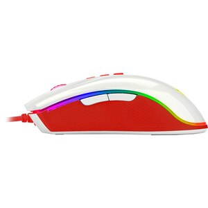 Mouse Gaming REDRAGON Cobra M711C, USB, 12400 dpi, alb-rosu Mouse Gaming REDRAGON Cobra M711C, USB, 12400 dpi, alb-rosu