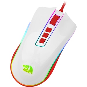Mouse Gaming REDRAGON Cobra M711C, USB, 12400 dpi, alb-rosu Mouse Gaming REDRAGON Cobra M711C, USB, 12400 dpi, alb-rosu