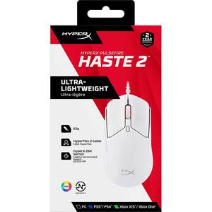 Mouse Gaming HyperX Pulsefire Haste 2, 26000 dpi, alb Mouse Gaming HyperX Pulsefire Haste 2, 26000 dpi, alb