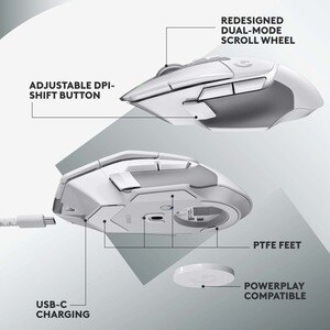 Mouse Gaming Wireless LOGITECH G502 X LIGHTSPEED, 25600 dpi, White Core Mouse Gaming Wireless LOGITECH G502 X LIGHTSPEED, 25600 dpi, White Core