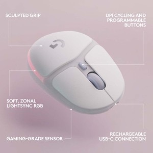 Mouse Gaming Wireless LOGITECH G705 LIGHTSYNC RGB, Dual-Mode, 8200 dpi, Bluetooth, alb Mouse Gaming Wireless LOGITECH G705 LIGHTSYNC RGB, Dual-Mode, 8200 dpi, Bluetooth, alb